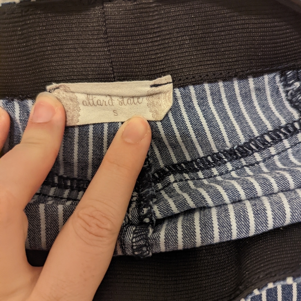 Striped Blue Flared Pants - Picture 4 of 5